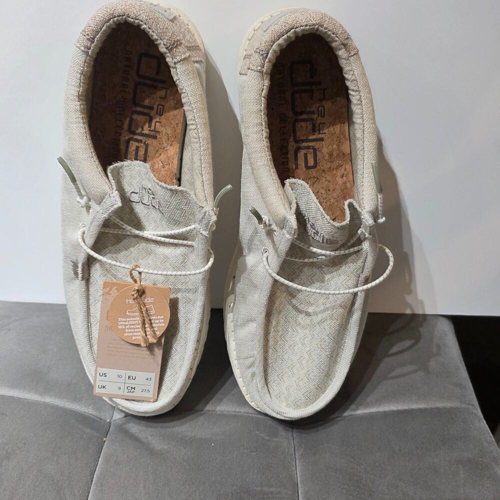 Hey Dude Wally Eco Linen Cottonwood Casual Shoes Men's Loafers - US 10 NWT - Picture 10 of 10